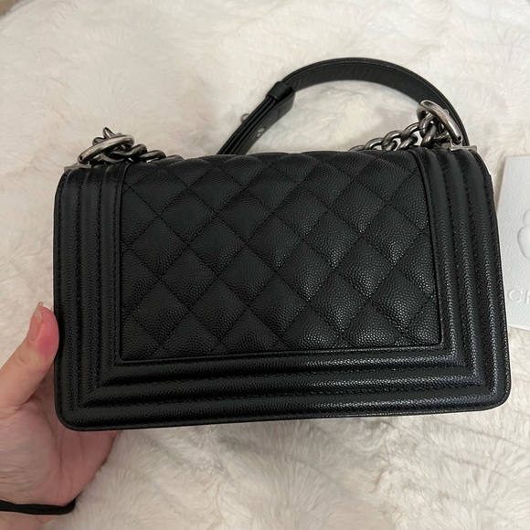 Caviar Quilted Small Boy Flap Black - Picture 6 of 11